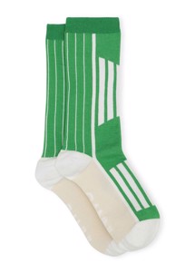 Sporty sock Organic Cotton Kelly Green A4290 Ganni 
