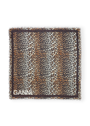 Printed XXL scarf Leopard A5512 Ganni