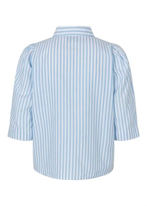 Bono ss stripe skjorte Light Blue Lollys Laundry 
