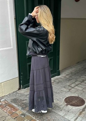 Tarsila Organic cotton skirt Washed Black Sissel Edelbo 