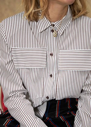 Mima skjorte Brown Stripes Stella Nova