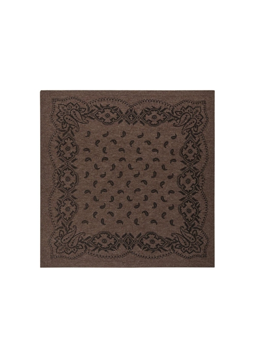Adelina paisley knit scarf Brown Melange Neo Noir