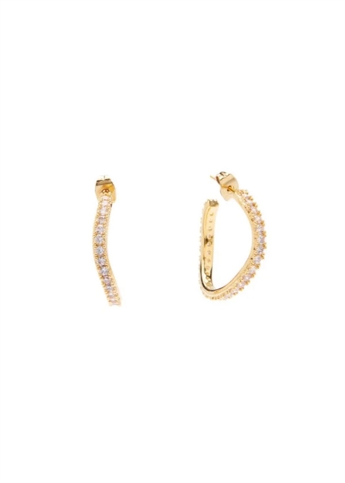 Amelia petit hoops Clear/Forgyldt Pico 