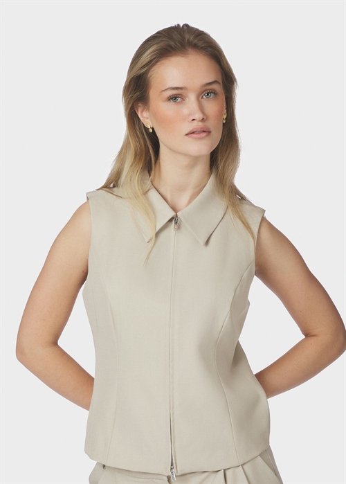 Annabella structure waistcoat Creme Neo Noir 