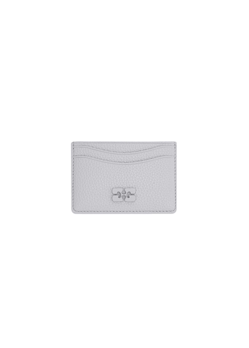 Bou card holder grained Quiet Gray B3010408 Ganni 