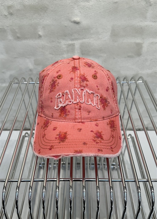 Washed cotton print canvas cap Lantana B3020171 Ganni 