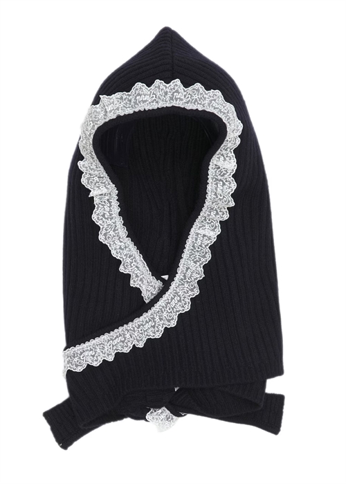 Compact wool balaclava lace Sky Captain B3020274 Ganni 