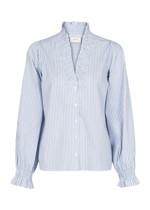 Brielle stripe skjorte White/Blue Neo Noir 
