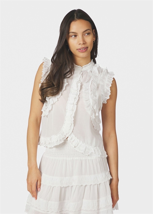 Celia ruffle top White Neo Noir 