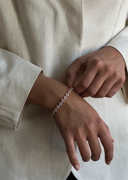 Claire crystal bracelet Forgyldt Clear Pico 