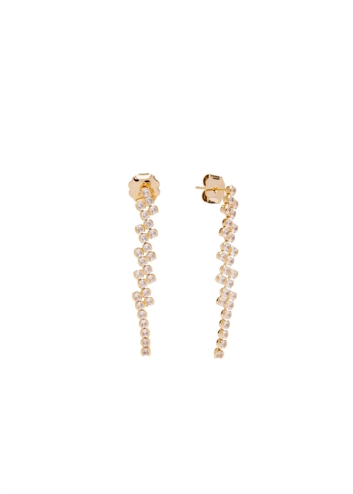 Claire crystal short studs Forgyld Clear Pico 