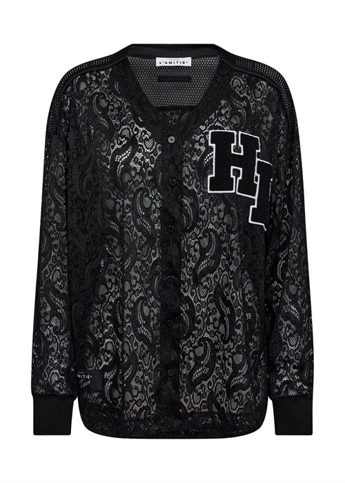 Court ls lace tee Black HAUTE L\'AMITIÈ
