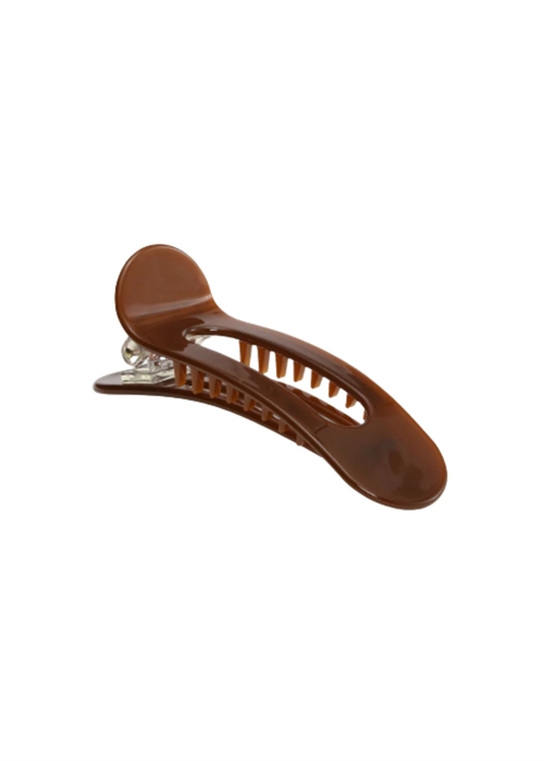 Crocodile big hair clip Brown Sui Ava