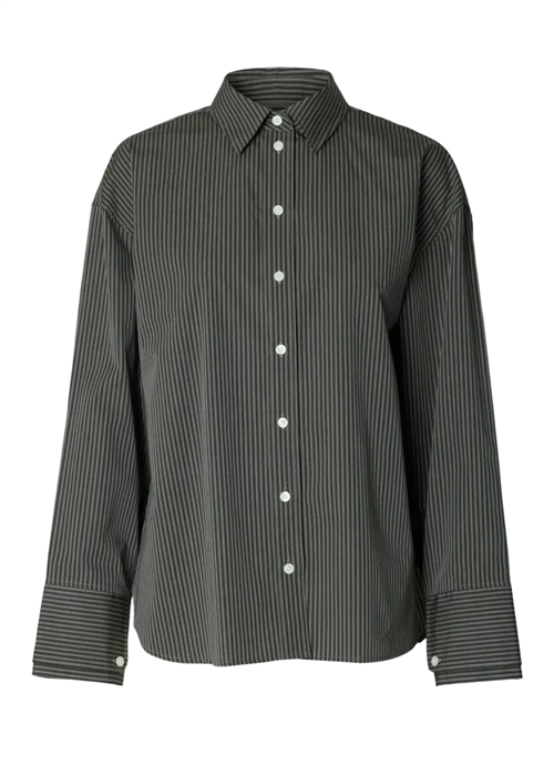 Dan ls oversized skjorte Chocolate Torte Stripes Selected Femme 