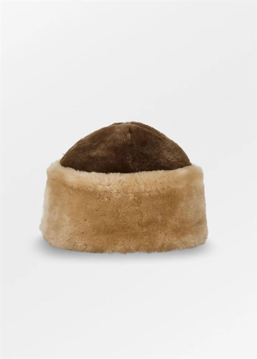 Doras shearling hat Emperador Brown Becksøndergaard 