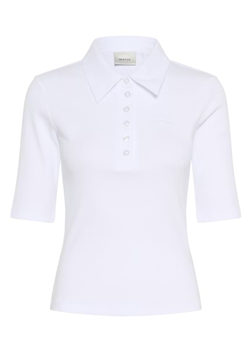Drew polo bluse Bright White Gestuz 