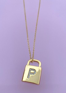 Lock letters necklace P Emm Cph 
