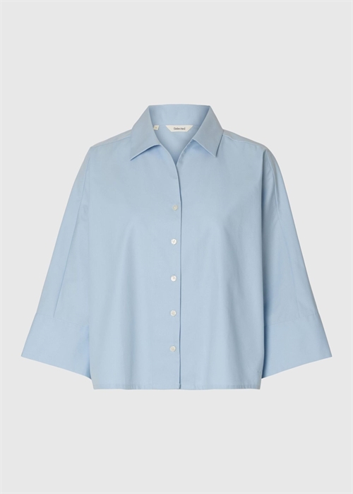 Ester oversize 3/4 sjkjorte Cashmere Blue Selected Femme