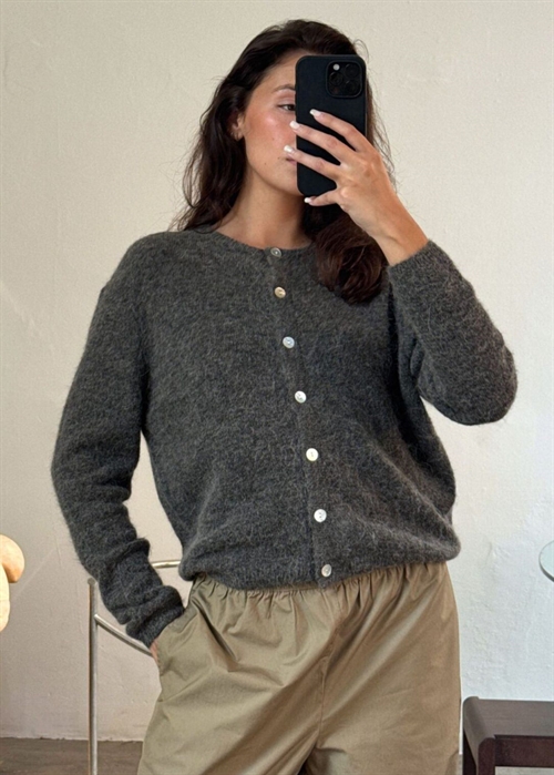 Flora knit cardigan Mole Melange Boii Studios 