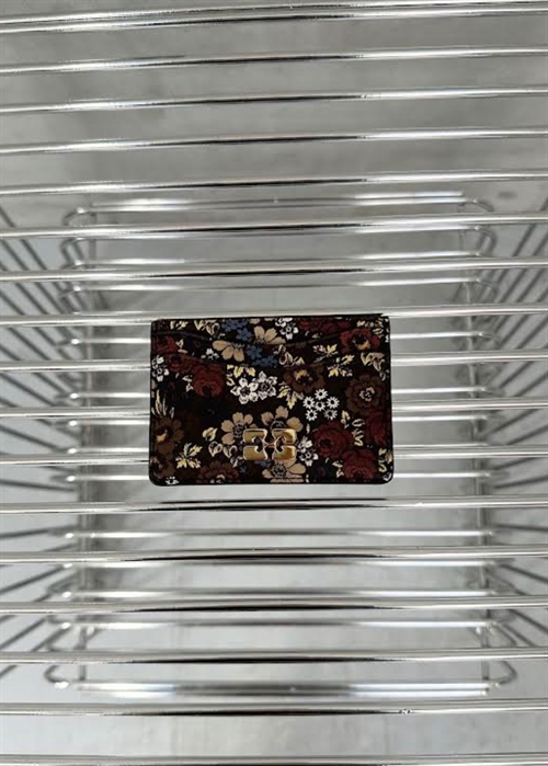 Bou card holder printed Chocolate Plum B3010373 Ganni