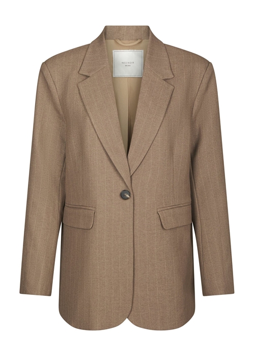 Gaby pinstripe blazer Taupe Neo Noir 