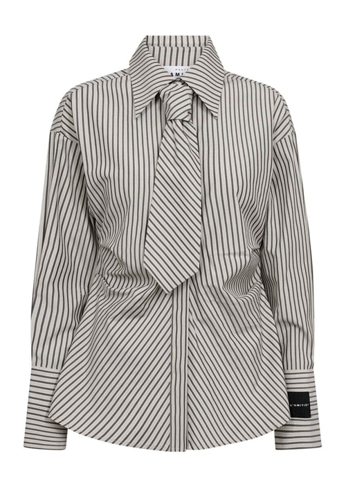 Gemma tie stripe skjorte Beige HAUTE L\'AMITIÈ