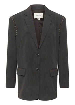 Palina OZ blazer Dark Grey Pinstripe Gestuz 