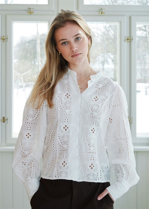 Gilda embroidery bluse White Neo Noir 