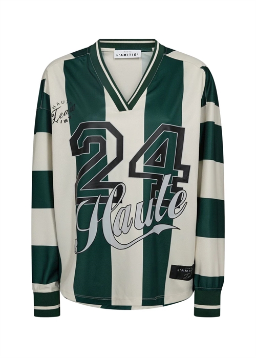 Haute 24 stripe bluse Sporty Green/Pearl HAUTE L\'AMITIÈ