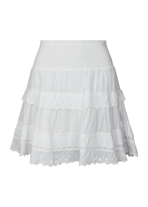 Heidie ruffle skirt Hvid Neo Noir 