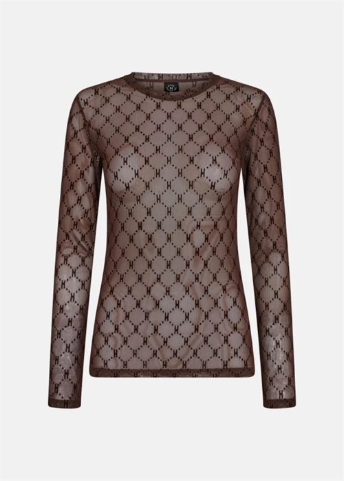 Hype The Detail mesh bluse Brown 