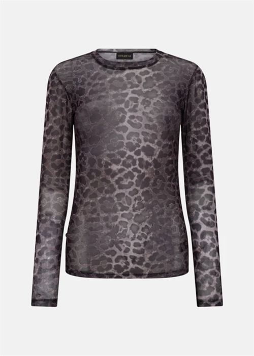 Hype The Detail mesh bluse Leopard Print