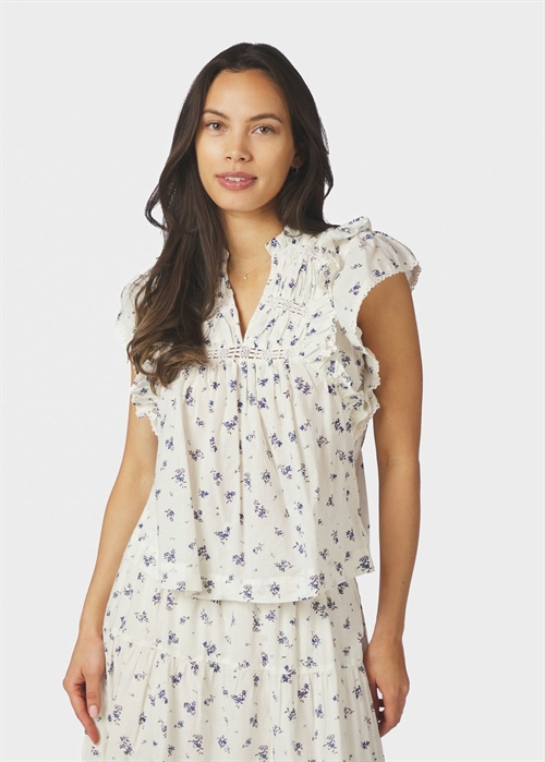 Jayla small blossom top White Blue Neo Noir 