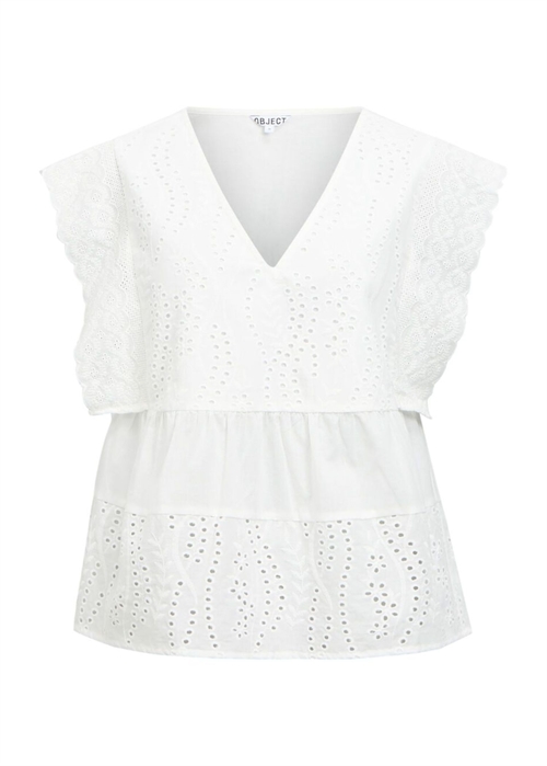 Jovanna sl v-neck top Cloud Dancer Object 