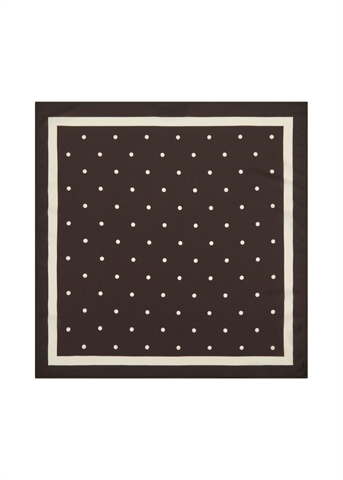 Judy dot scarf Dark Brown Neo Noir 