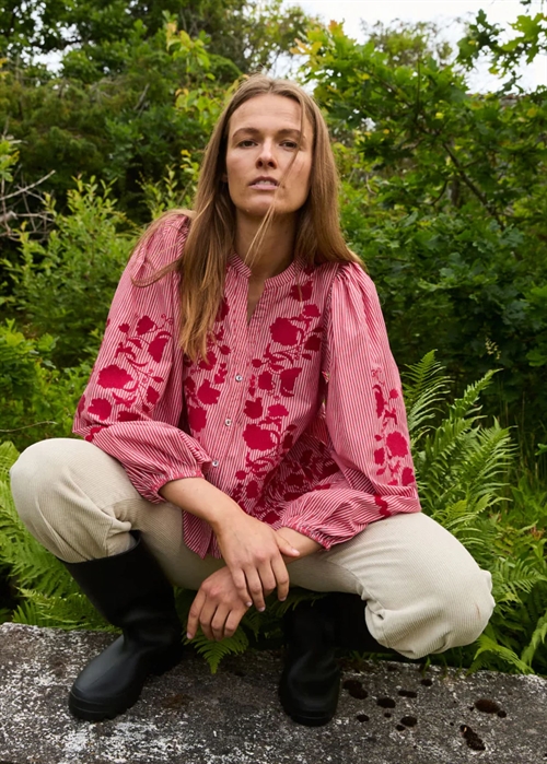 Juliane bluse Red Stripes Sissel Edelbo 