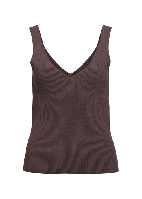 Kuni thess sl singlet knit top Seal Brown Object 