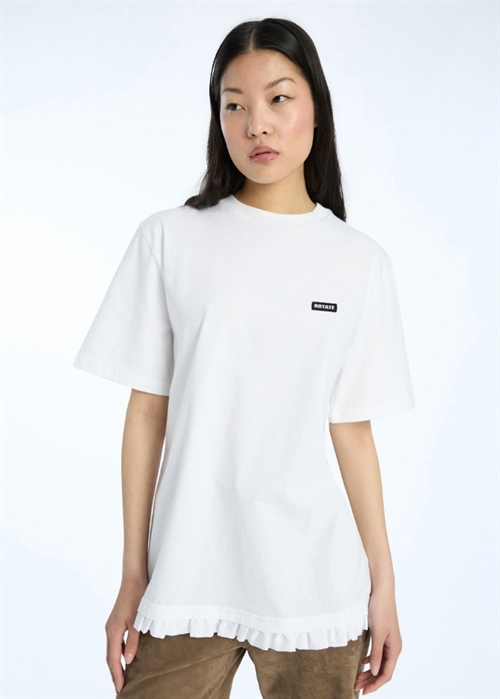 Large tee w. Ruffle Bright White ROTATE