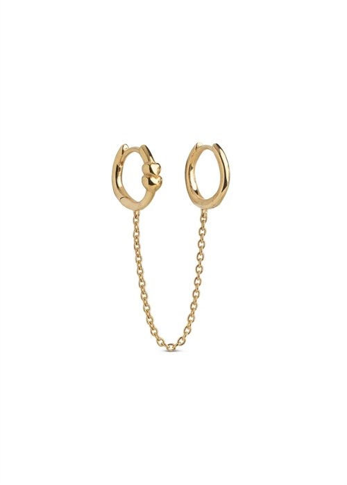 Love chain one piece hoops Forgyldt Enamel 