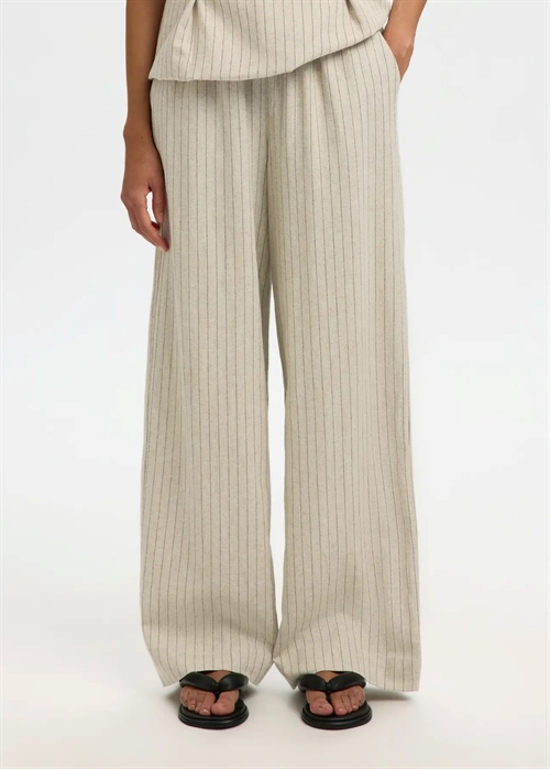 Mariam mw wide linen blend buks Nature Stripe Selected Femme 