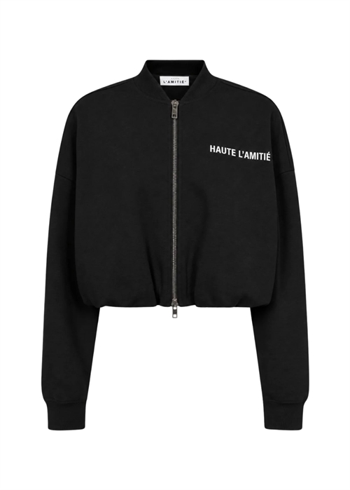 Maxi crop zip sweat Sort HAUTE L\'AMITIÈ
