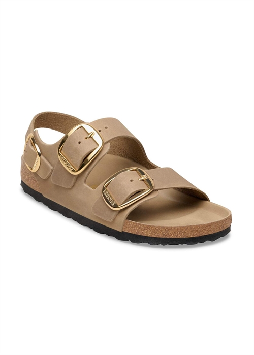 Milano Big Buckle LEOI sandal Tabacco Brown Birkenstock 