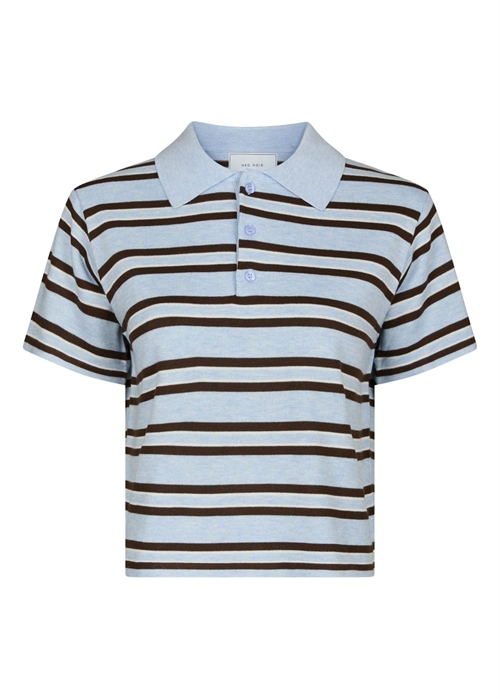 Mulann polo knit bluse Light Blue Neo Noir 