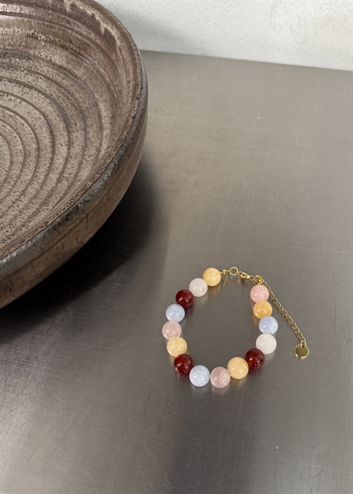 Multi mix armbånd Rød/Gul By ANTHON 