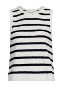 Chira boucle knit stripe top Sort/Off Neo Noir 