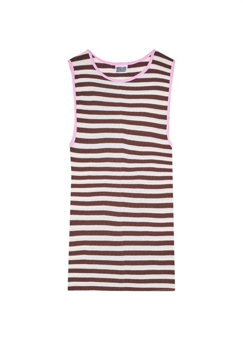 NPS tank top Kontrast Brown/Ecru/L.Pink Nørgaard På Strøget 
