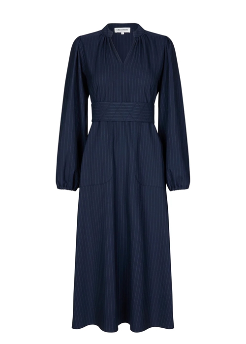 Paris midi kjole Dark Navy Lollys Laundry 