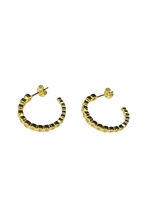 Alba crystal studs Clear/Forgyldt Pico 