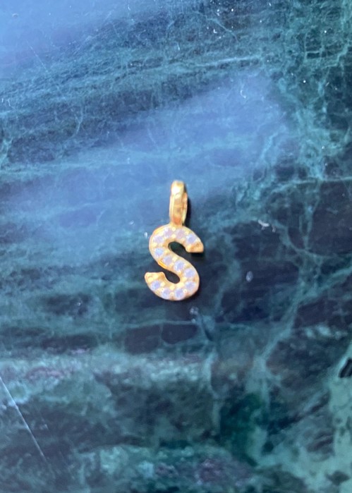 Alphabet pendant S Forgyldt  Pico 