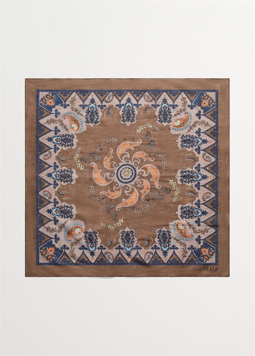 Pippa scarf Brown Paisley Print Skall Studio 